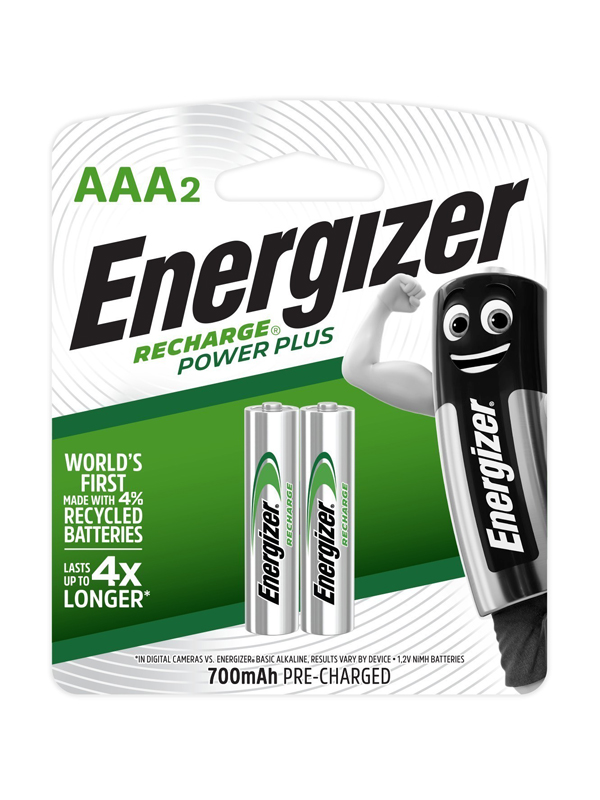 Energizer Recharge Powerplus: AAA - 2 Pack (700mAh)