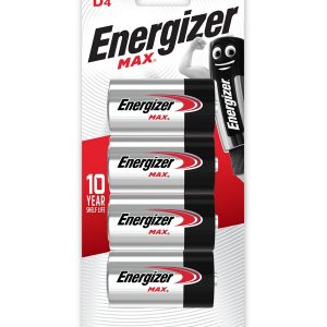 Energizer Max: D - 4 Pack