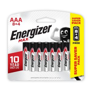 Energizer Max: AAA - 12 Pack 8+4 Free