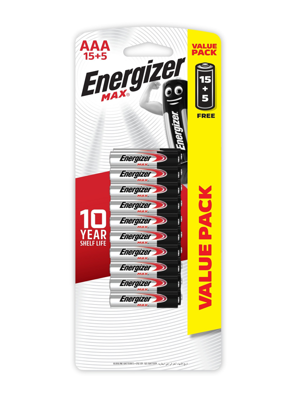 Energizer Max: AAA - 15+5 Free
