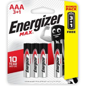 Energizer Max AAA 3+1 Free