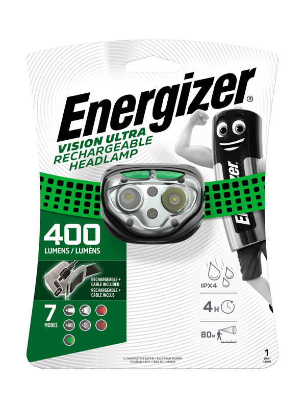 Vision Rechargeable Headlight 400 Lumens